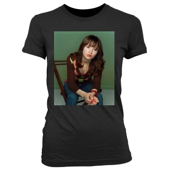 Emily Browning Women's Junior Cut Crewneck T-Shirt