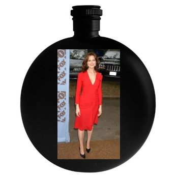 Emily Deschanel Round Flask