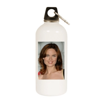 Emily Deschanel White Water Bottle With Carabiner