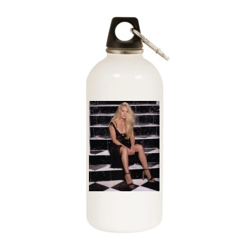 Emily Procter White Water Bottle With Carabiner