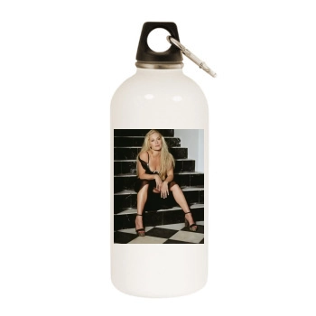 Emily Procter White Water Bottle With Carabiner