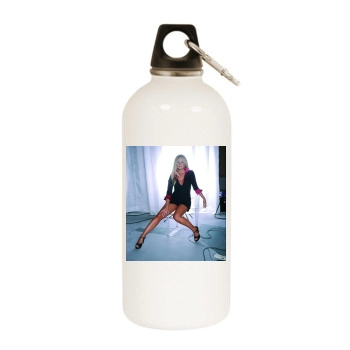 Emma Bunton White Water Bottle With Carabiner