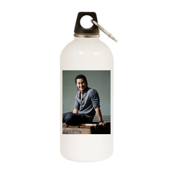 Daniel Dae Kim White Water Bottle With Carabiner