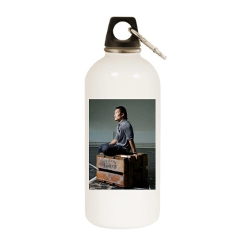 Daniel Dae Kim White Water Bottle With Carabiner