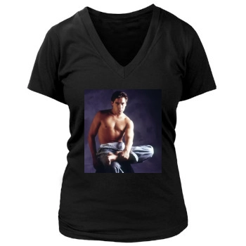 Javier Bardem Women's Deep V-Neck TShirt