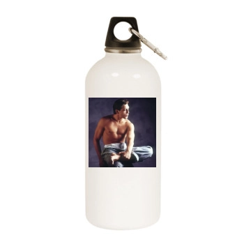 Javier Bardem White Water Bottle With Carabiner