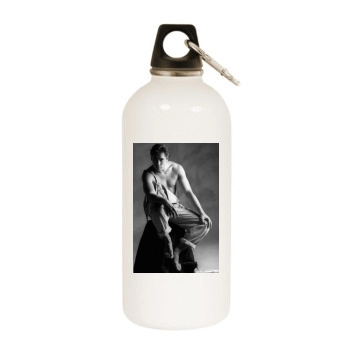 Javier Bardem White Water Bottle With Carabiner