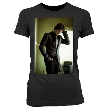 Josh Groban Women's Junior Cut Crewneck T-Shirt