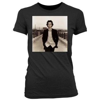 Josh Groban Women's Junior Cut Crewneck T-Shirt