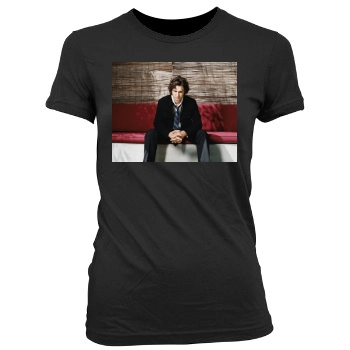 Josh Groban Women's Junior Cut Crewneck T-Shirt