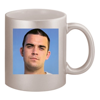 Robbie Williams 11oz Metallic Silver Mug