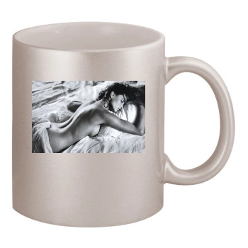 Emmanuelle Beart 11oz Metallic Silver Mug