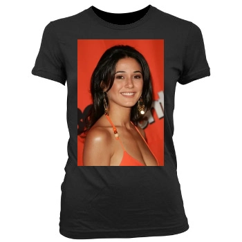 Emmanuelle Chriqui Women's Junior Cut Crewneck T-Shirt