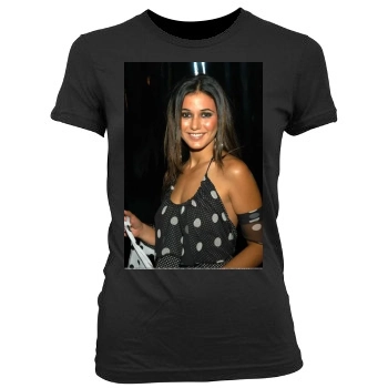 Emmanuelle Chriqui Women's Junior Cut Crewneck T-Shirt