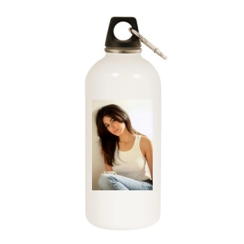 Emmanuelle Chriqui White Water Bottle With Carabiner