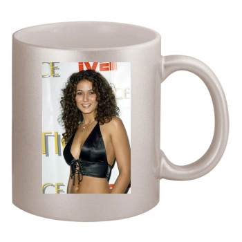 Emmanuelle Chriqui 11oz Metallic Silver Mug