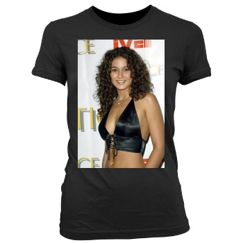 Emmanuelle Chriqui Women's Junior Cut Crewneck T-Shirt