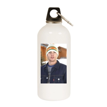 Jensen Ackles White Water Bottle With Carabiner