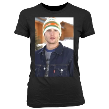 Jensen Ackles Women's Junior Cut Crewneck T-Shirt