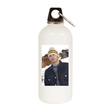 Jensen Ackles White Water Bottle With Carabiner