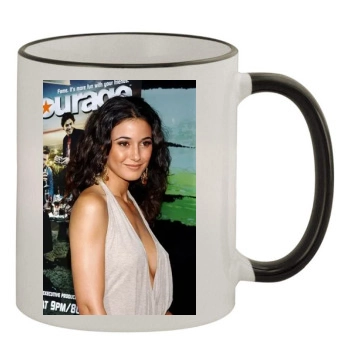 Emmanuelle Chriqui 11oz Colored Rim & Handle Mug