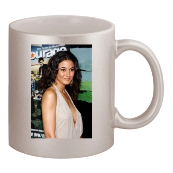 Emmanuelle Chriqui 11oz Metallic Silver Mug