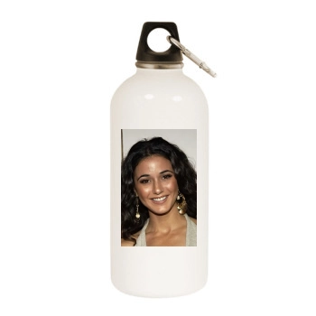 Emmanuelle Chriqui White Water Bottle With Carabiner