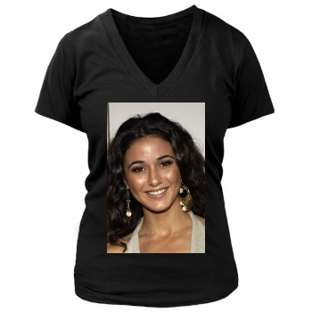 Emmanuelle Chriqui Women's Deep V-Neck TShirt