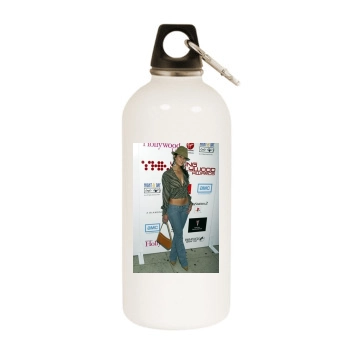 Emmanuelle Chriqui White Water Bottle With Carabiner