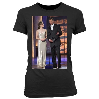 Emmy Rossum Women's Junior Cut Crewneck T-Shirt