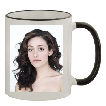 Emmy Rossum 11oz Colored Rim & Handle Mug