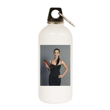 Megan Fox White Water Bottle With Carabiner