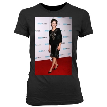 Emmy Rossum Women's Junior Cut Crewneck T-Shirt