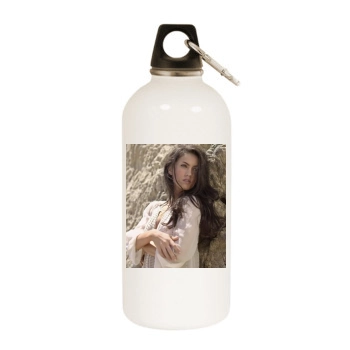 Megan Fox White Water Bottle With Carabiner