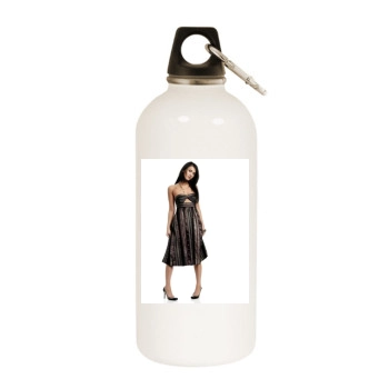 Megan Fox White Water Bottle With Carabiner