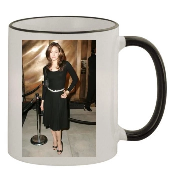 Emmy Rossum 11oz Colored Rim & Handle Mug