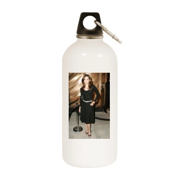 Emmy Rossum White Water Bottle With Carabiner