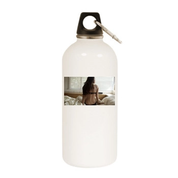 Megan Fox White Water Bottle With Carabiner