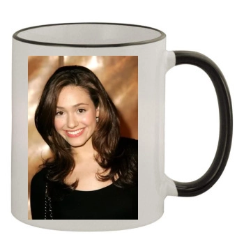 Emmy Rossum 11oz Colored Rim & Handle Mug