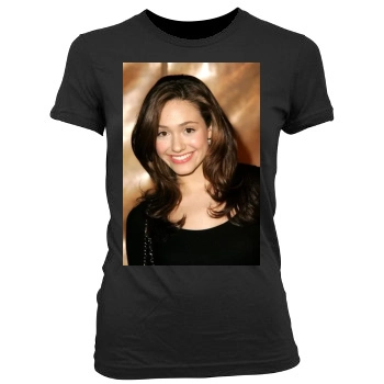 Emmy Rossum Women's Junior Cut Crewneck T-Shirt