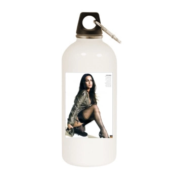 Megan Fox White Water Bottle With Carabiner