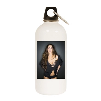 Megan Fox White Water Bottle With Carabiner