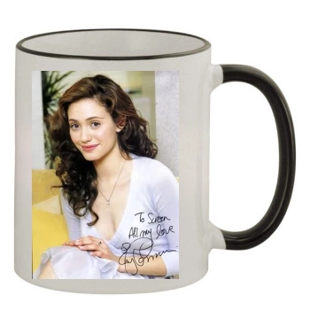 Emmy Rossum 11oz Colored Rim & Handle Mug