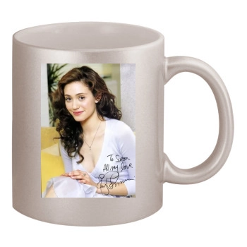 Emmy Rossum 11oz Metallic Silver Mug