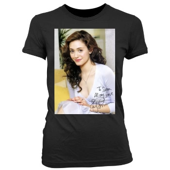 Emmy Rossum Women's Junior Cut Crewneck T-Shirt