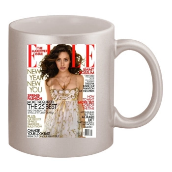 Emmy Rossum 11oz Metallic Silver Mug