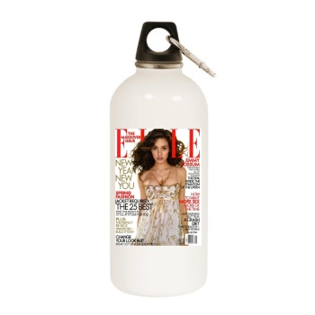 Emmy Rossum White Water Bottle With Carabiner