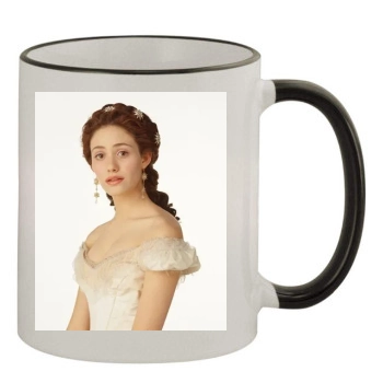 Emmy Rossum 11oz Colored Rim & Handle Mug