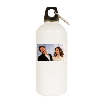 Emmy Rossum White Water Bottle With Carabiner