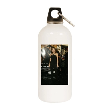 Erica Durance White Water Bottle With Carabiner